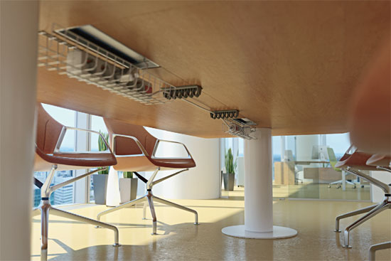 Удобный офис от «МДМ-Комплект»: провода — под стол